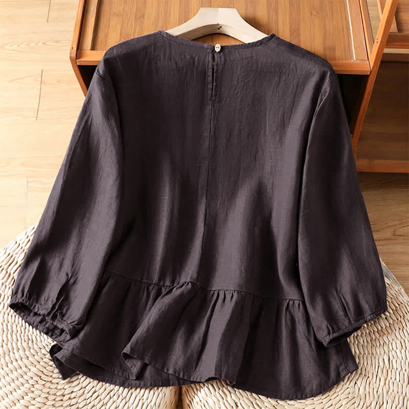 Nimara Ritual Summer Casual Minimalist Solid Flared Hem Women's Short Sleeve T-Shirts