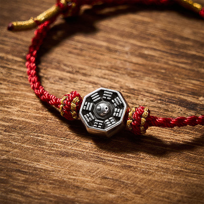 Nimara Ritual Hand-Woven Red String Bagua Protection Adjustable Bracelet