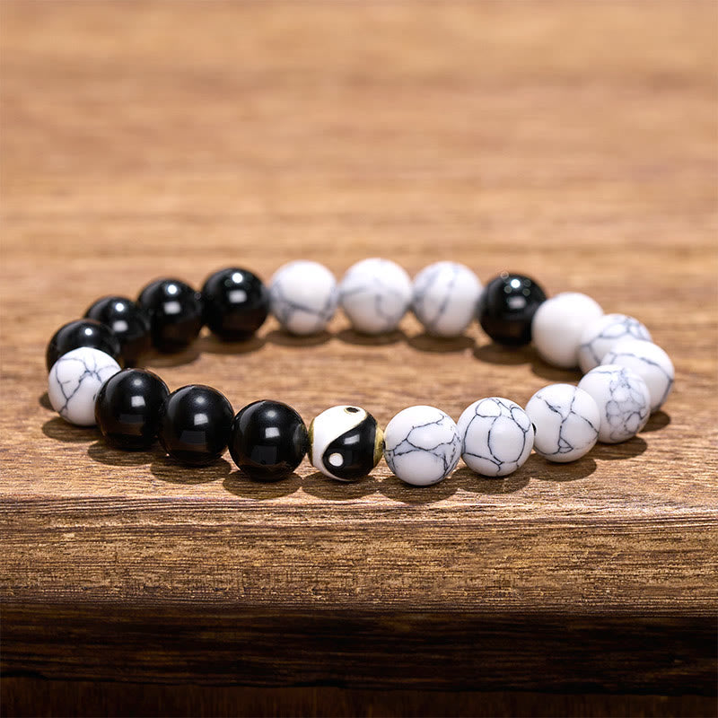 Nimara Ritual Copper Yin Yang Balance Tibetan Round Bracelet