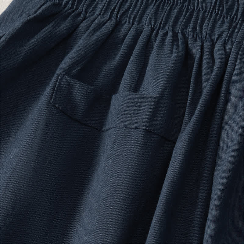 Nimara Ritual Summer Minimalist Elegant Button-Up Solid Zipper Design Cropped Pants Women's Straight Leg Pants With Pockets