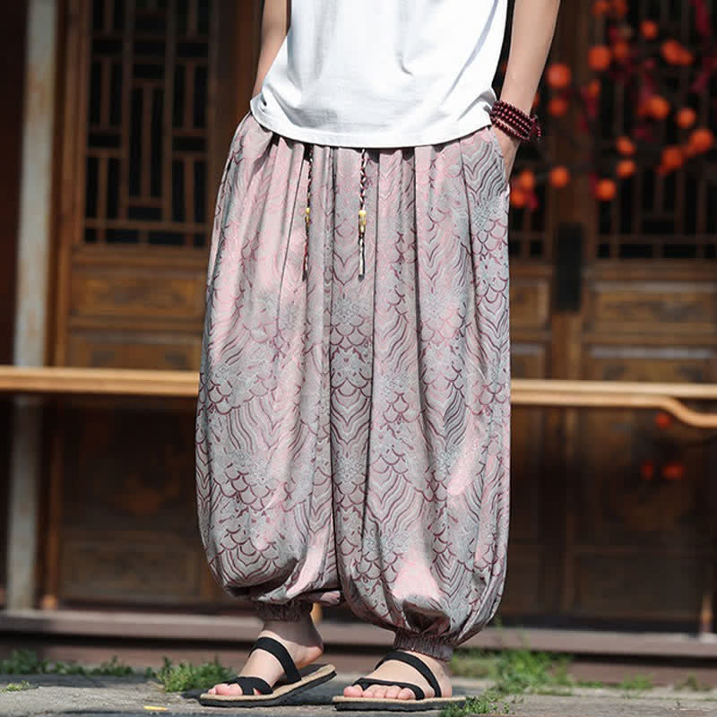 Nimara Ritual Summer Casual Boho Abstract Ankle Pants Men's Harem Pants