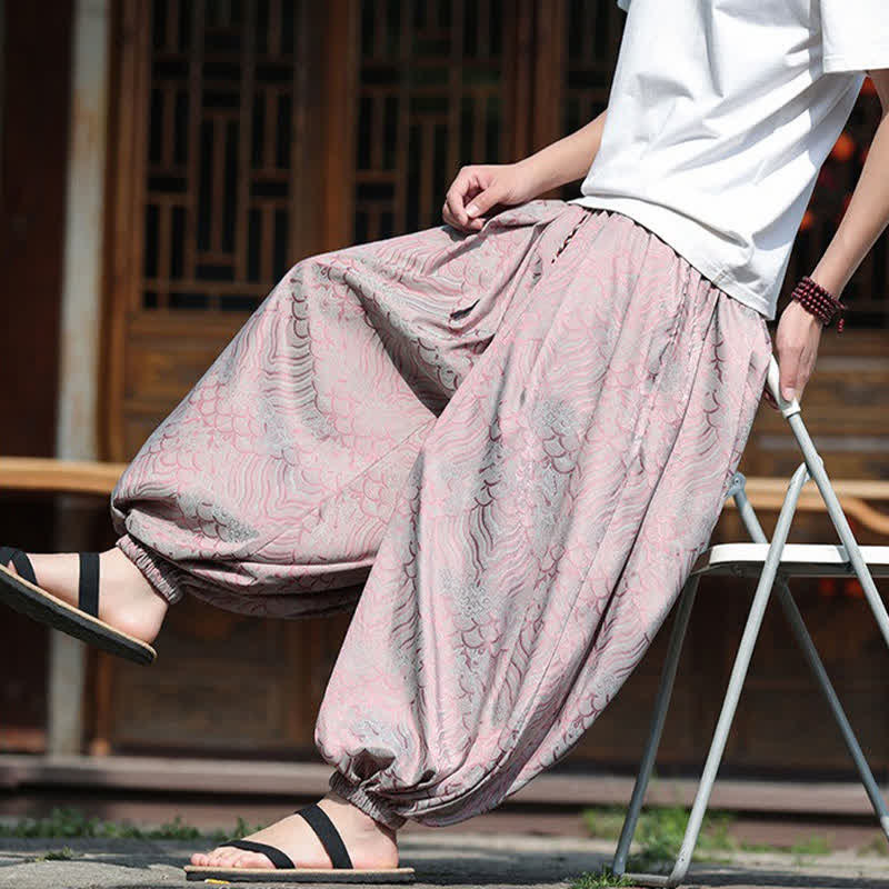 Nimara Ritual Summer Casual Boho Abstract Ankle Pants Men's Harem Pants