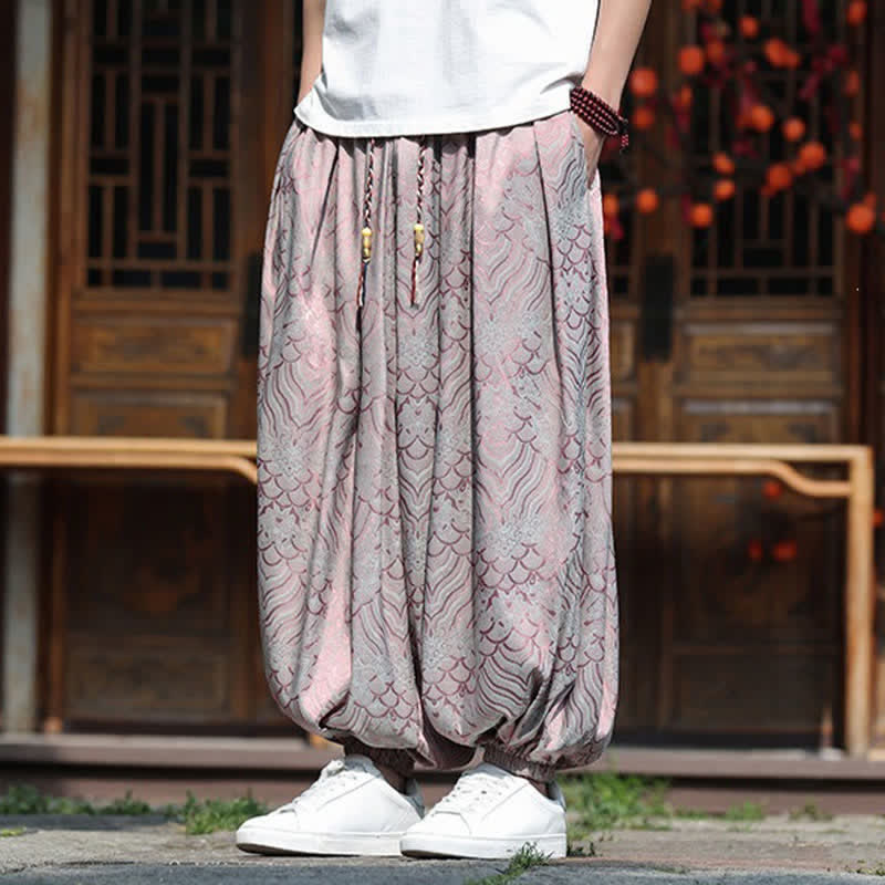 Nimara Ritual Summer Casual Boho Abstract Ankle Pants Men's Harem Pants
