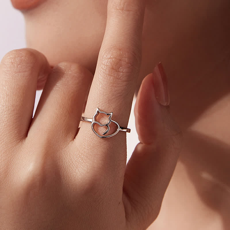 Nimara Ritual Copper Minimalist Cat Grounding Ring