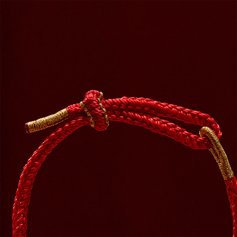 Nimara Ritual Hand-Woven Red String Peach Blossom Sunflower Luck Bracelet