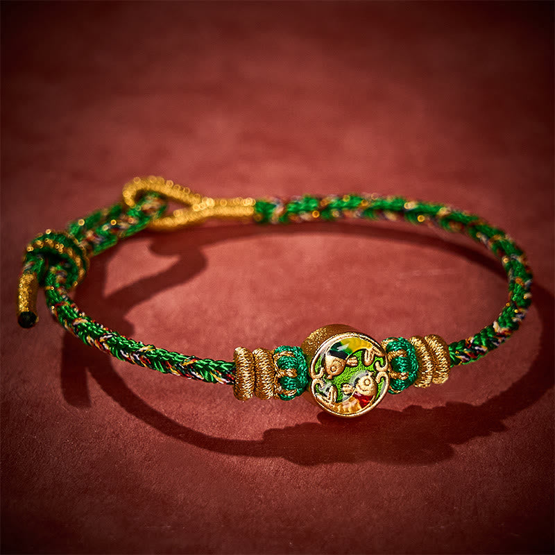 Nimara Ritual Hand-Woven String Double Koi Fish Protection Rope Bracelet