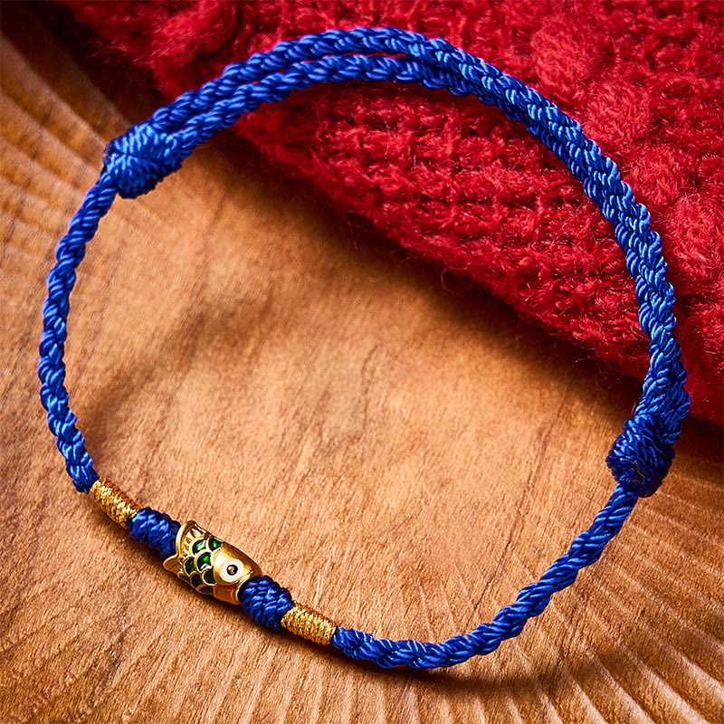 Nimara Ritual Hand-Woven Koi Fish Success Rope Bracelet
