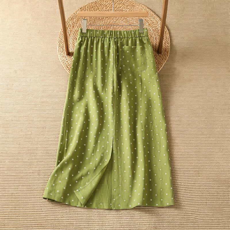 Nimara Ritual Summer Casual Vintage Polka Dot Women's Skirts With Pockets