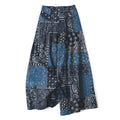 Nimara Ritual Cotton Linen Vintage Paisley Patchwork Pattern Women's Elastic Waist Wide Leg Pants With Pockets