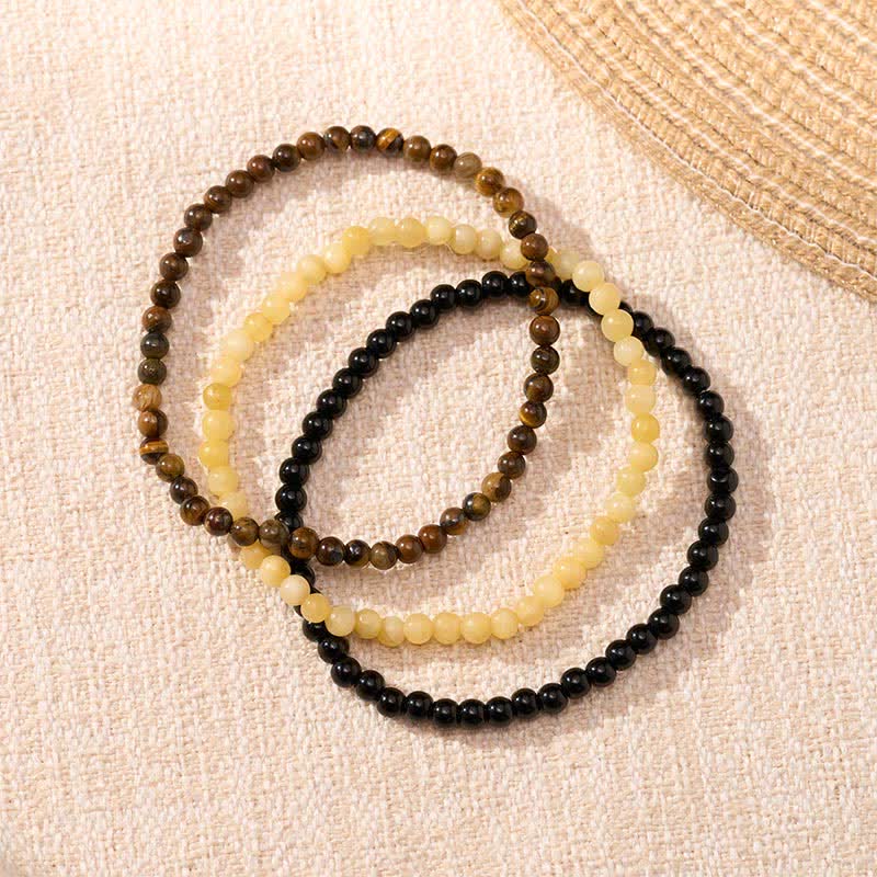 Nimara Ritual 3pcs "Manifest Living Abundance" Topaz Clarity Bracelet Includes Gift Message Card