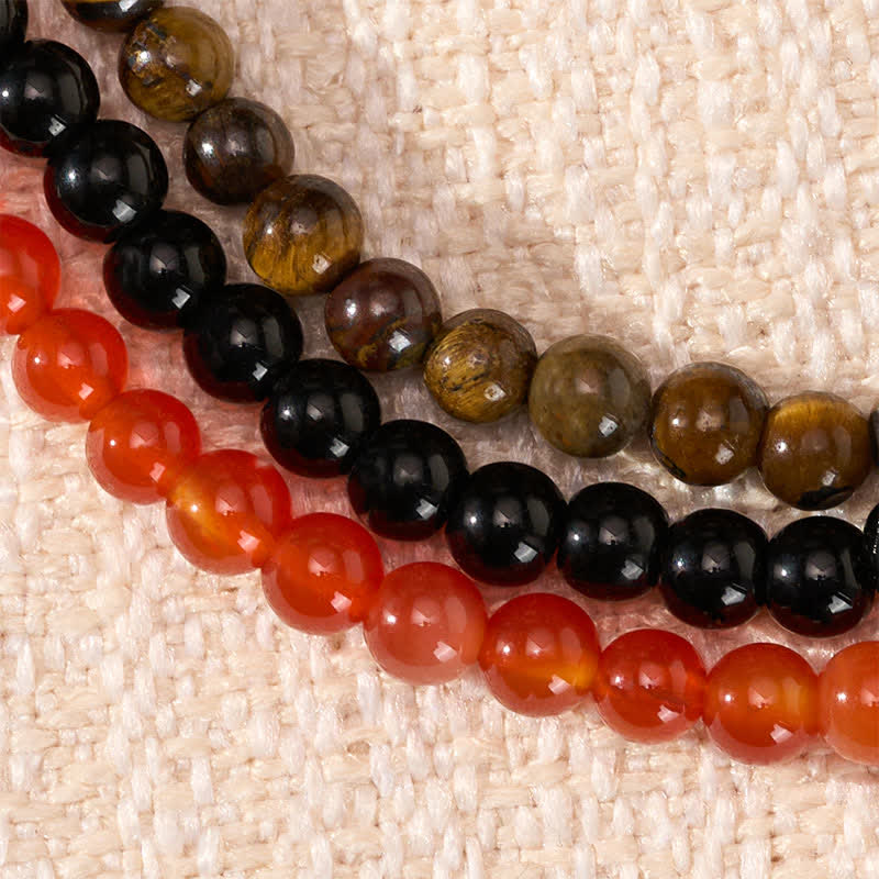 Nimara Ritual 3pcs "Ignite Your Vital Current" Red Agate Purification Bracelet Includes Gift Message Card