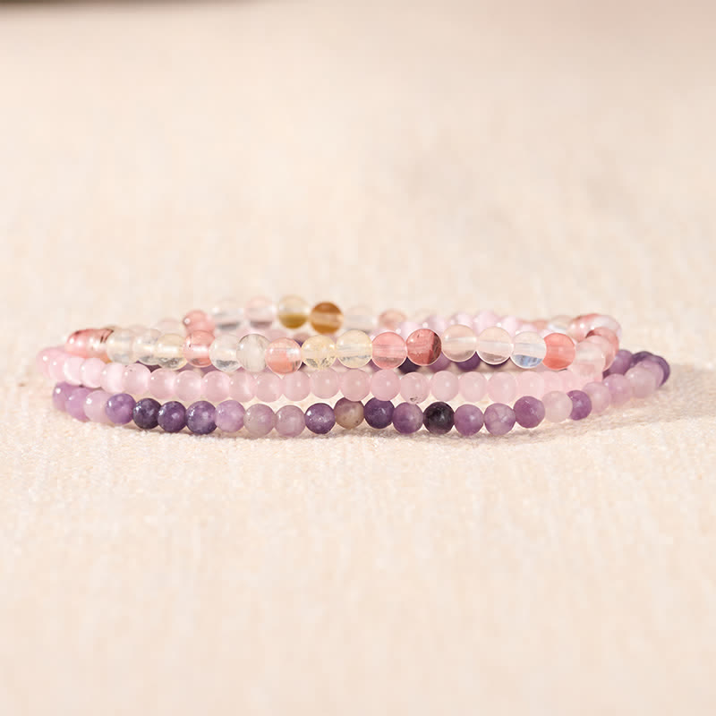 Nimara Ritual 3pcs "Soothe Your Inner Self" Tourmaline Protection Bracelet Includes Gift Message Card