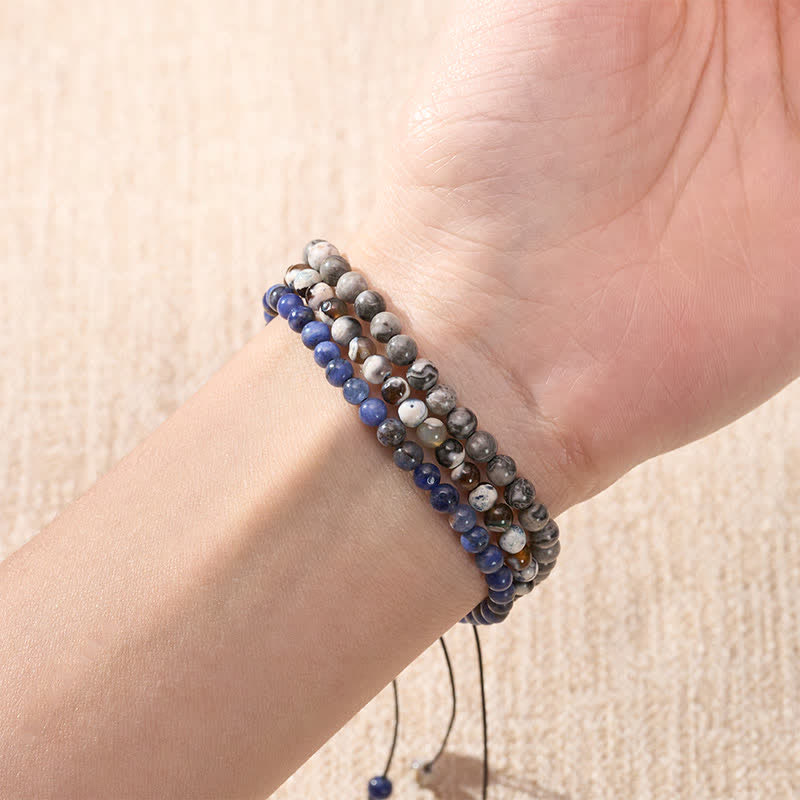 Nimara Ritual 3pcs "Ignite Your Grounded Power" Fire Agate Truth Bracelet Includes Gift Message Card