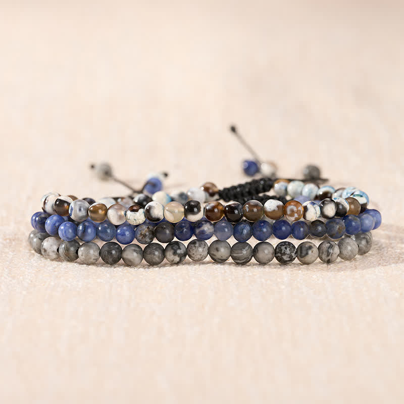 Nimara Ritual 3pcs "Ignite Your Grounded Power" Fire Agate Truth Bracelet Includes Gift Message Card