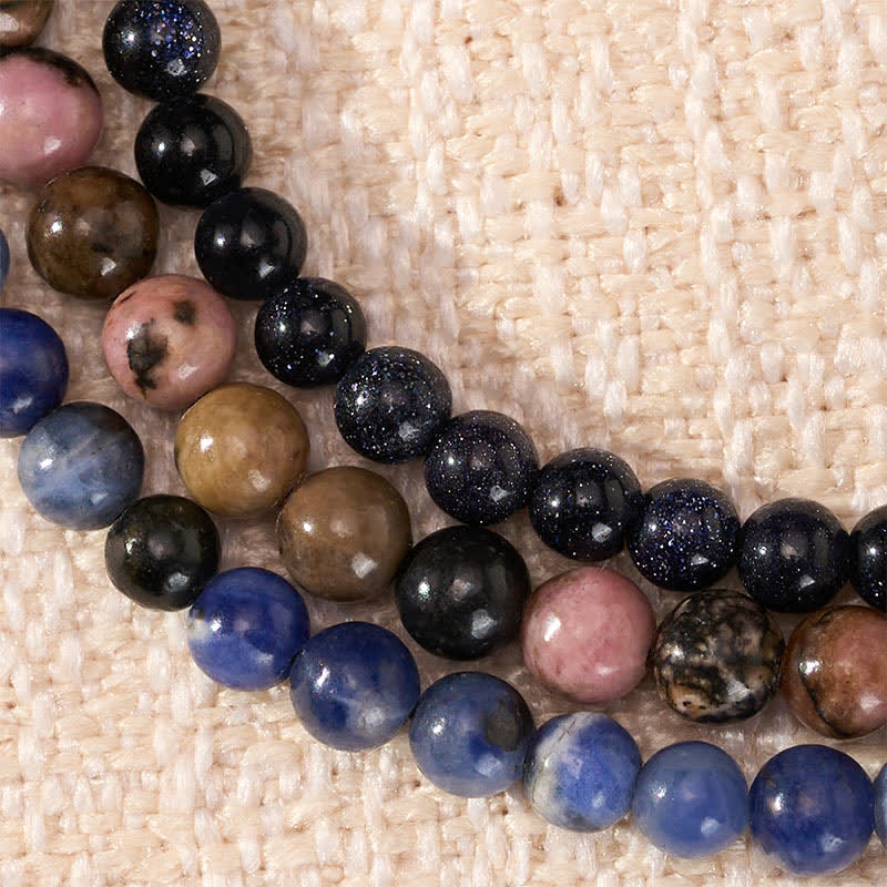 Nimara Ritual 3pcs "Find Inner Clarity" Rhodonite Transformation Bracelet Includes Gift Message Card
