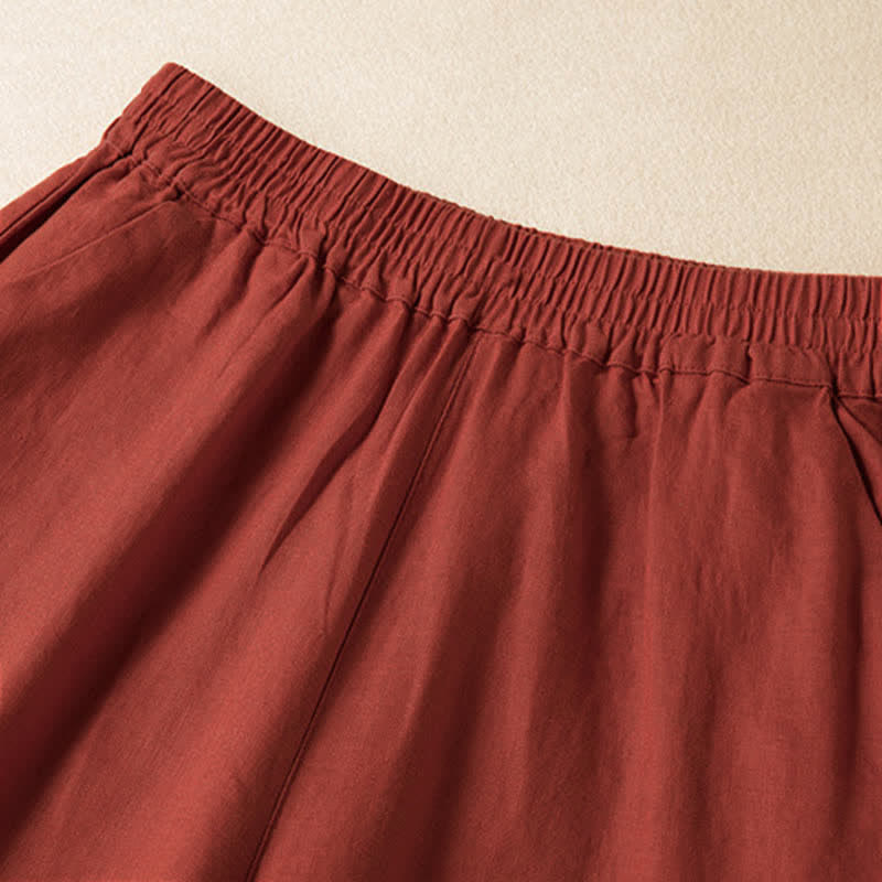 Nimara Ritual Casual Solid Color Women's Wide Leg Pants With Pockets