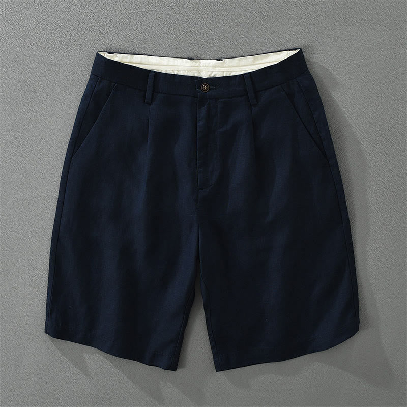 Nimara Ritual Summer Casual Minimalist Wide Leg Solid Zipper Men's Shorts With Pocket