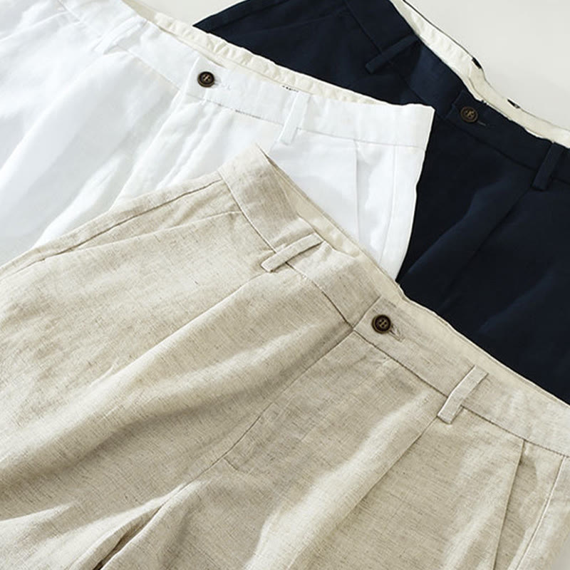 Nimara Ritual Summer Casual Minimalist Wide Leg Solid Zipper Men's Shorts With Pocket