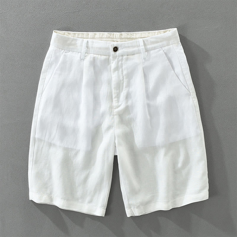 Nimara Ritual Summer Casual Minimalist Wide Leg Solid Zipper Men's Shorts With Pocket