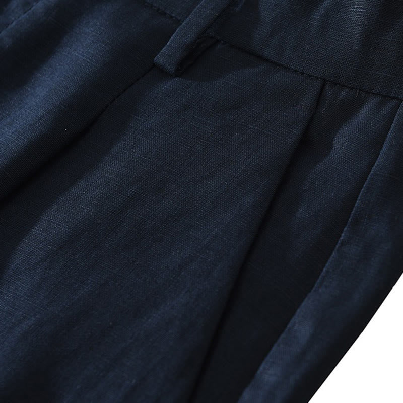 Nimara Ritual Summer Casual Minimalist Wide Leg Solid Zipper Men's Shorts With Pocket