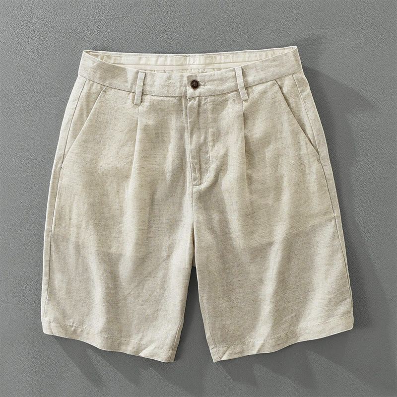 Nimara Ritual Summer Casual Minimalist Wide Leg Solid Zipper Men's Shorts With Pocket
