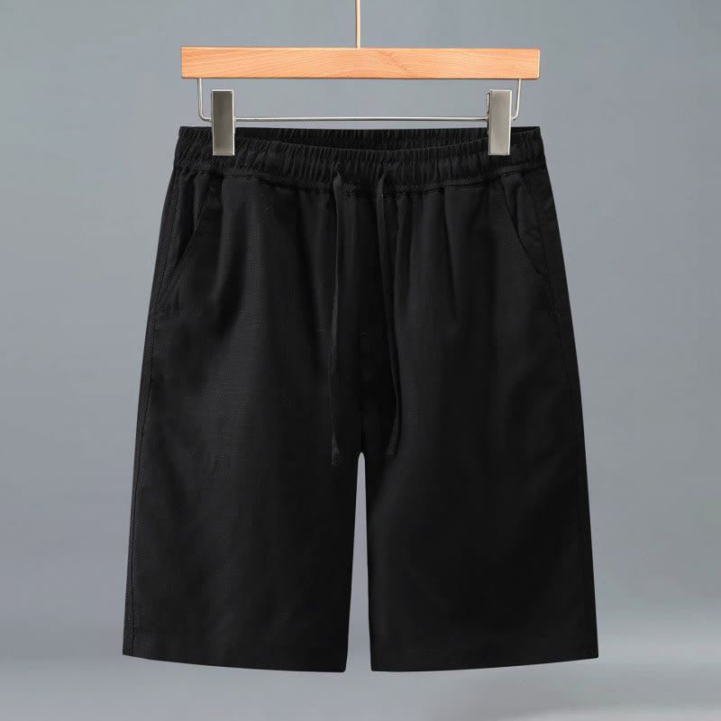 Nimara Ritual Summer Casual Minimalist Drawstring Solid Men's Shorts With Pocket