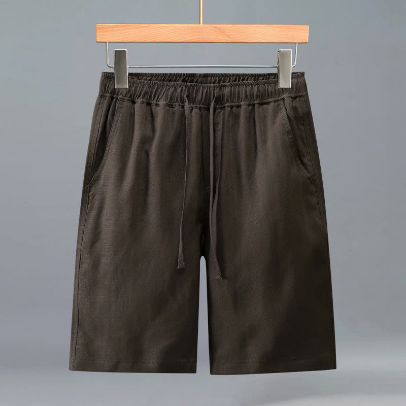 Nimara Ritual Summer Casual Minimalist Drawstring Solid Men's Shorts With Pocket