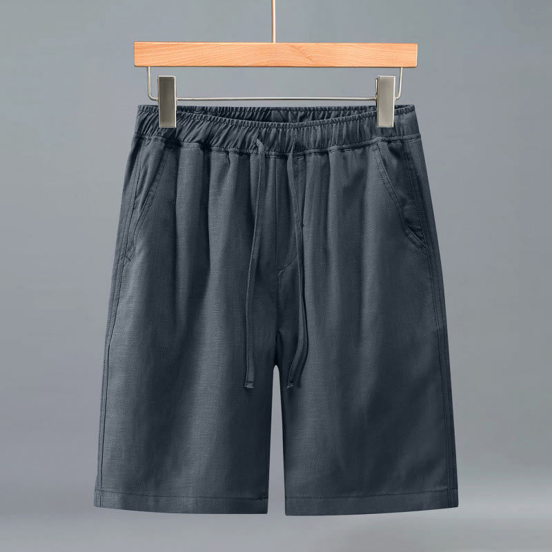 Nimara Ritual Summer Casual Minimalist Drawstring Solid Men's Shorts With Pocket