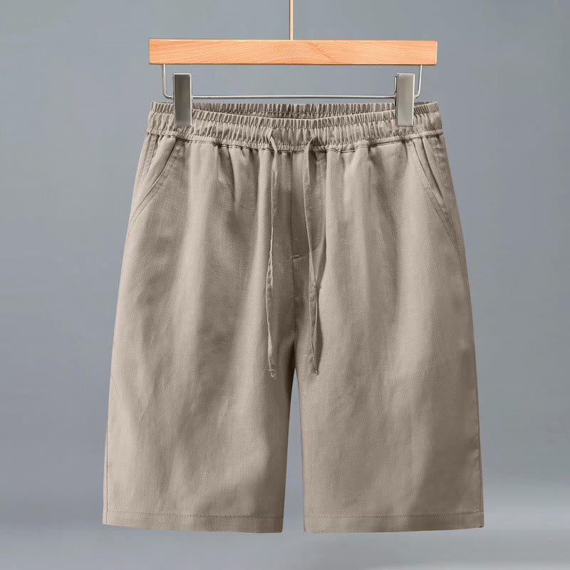 Nimara Ritual Summer Casual Minimalist Drawstring Solid Men's Shorts With Pocket