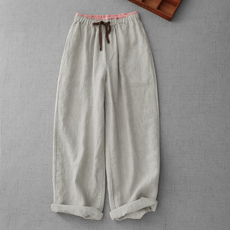 Nimara Ritual Casual Daily Drawstring Simple Design Women's Pants With Pockets