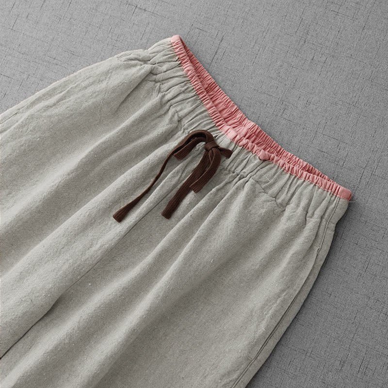Nimara Ritual Casual Daily Drawstring Simple Design Women's Pants With Pockets