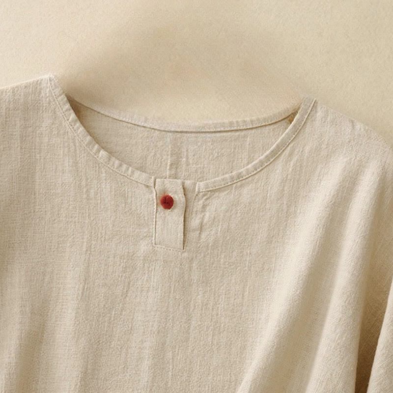 Nimara Ritual Casual Plain Women's Crew Neck Design Loose Half Sleeve T-shirt