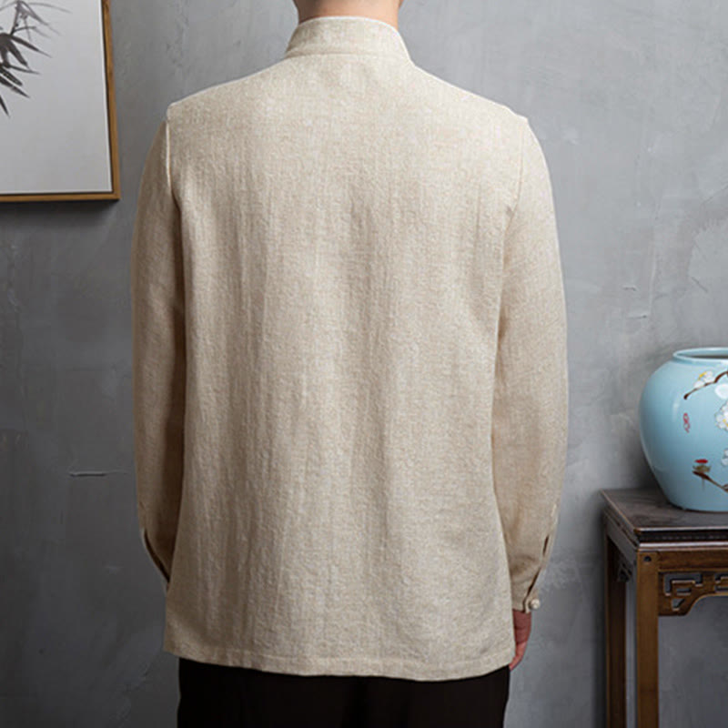 Nimara Ritual Solid Color Chinese Tang Suit Jacket Men Clothing