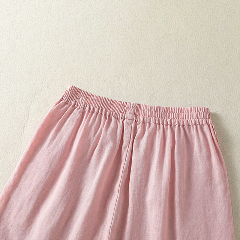 Nimara Ritual Summer Casual Boho Solid Decorative Side Lace Women's Shorts With Pockets