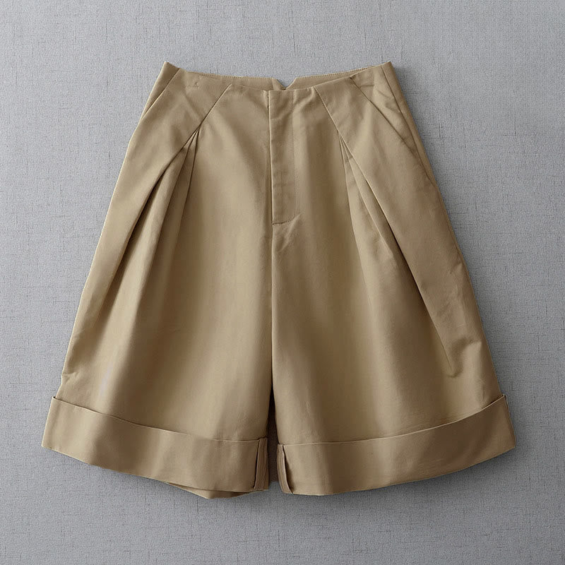 Nimara Ritual Summer Minimalist Elegant Solid Zipper Design Women's Shorts With Pockets