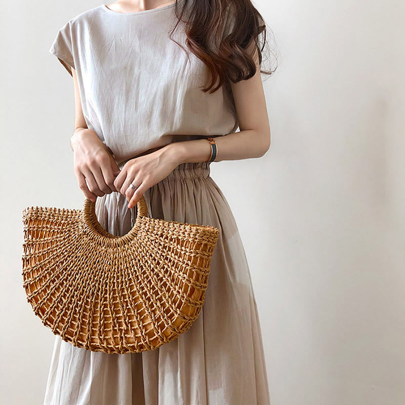 Nimara Ritual Casual Eastic Waist Drawstring Design Short Sleeve Midi Dress