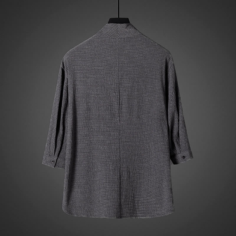 Nimara Ritual Casual V-Neck Three Quarter Sleeve Men's Shirt