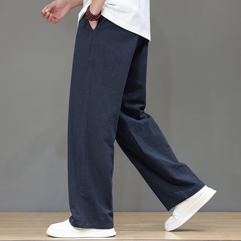 Nimara Ritual Summer Men's Straight Leg Pants With Pockets