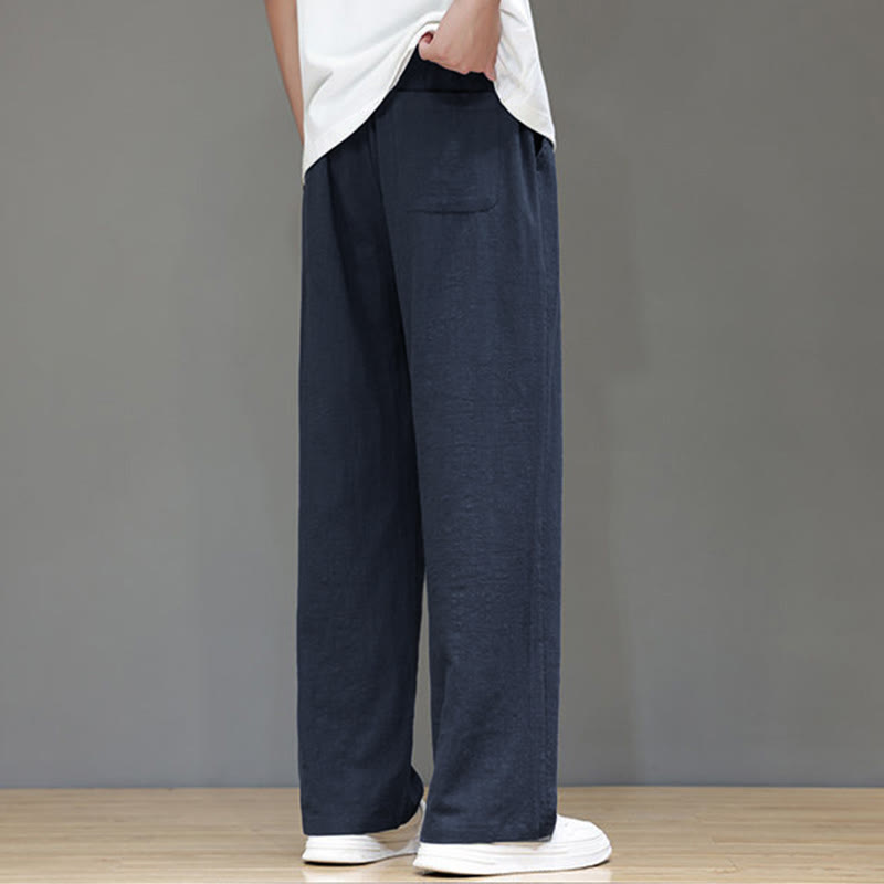 Nimara Ritual Summer Men's Straight Leg Pants With Pockets