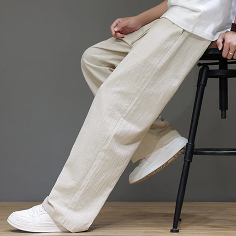 Nimara Ritual Summer Men's Straight Leg Pants With Pockets