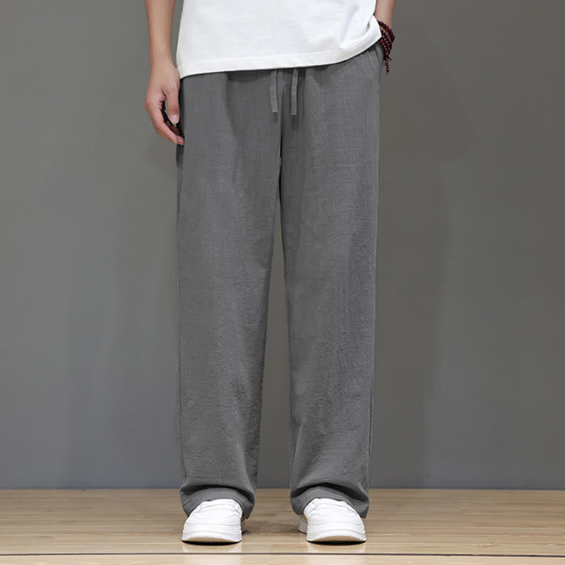 Nimara Ritual Summer Men's Straight Leg Pants With Pockets