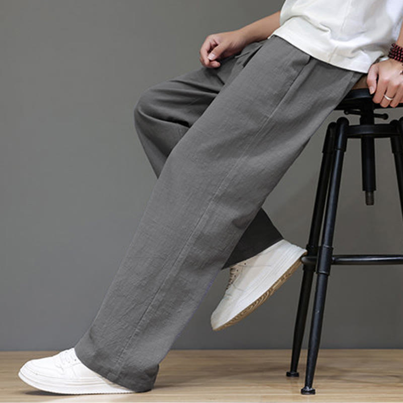 Nimara Ritual Summer Men's Straight Leg Pants With Pockets
