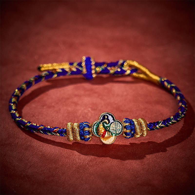 Nimara Ritual Hand-Woven Koi Fish Fu Character Success Rope Bracelet