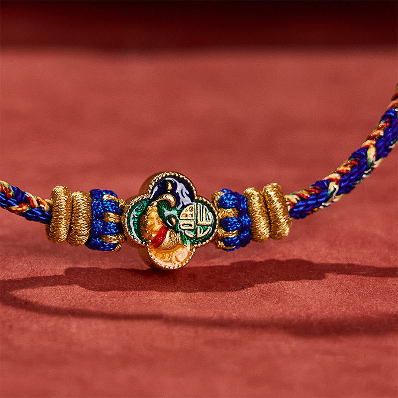 Nimara Ritual Hand-Woven Koi Fish Fu Character Success Rope Bracelet