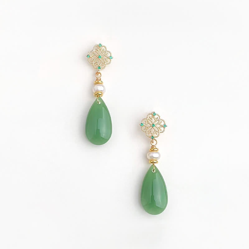 Nimara Ritual Pearl Liuli Purity Teardrop Healing Earrings