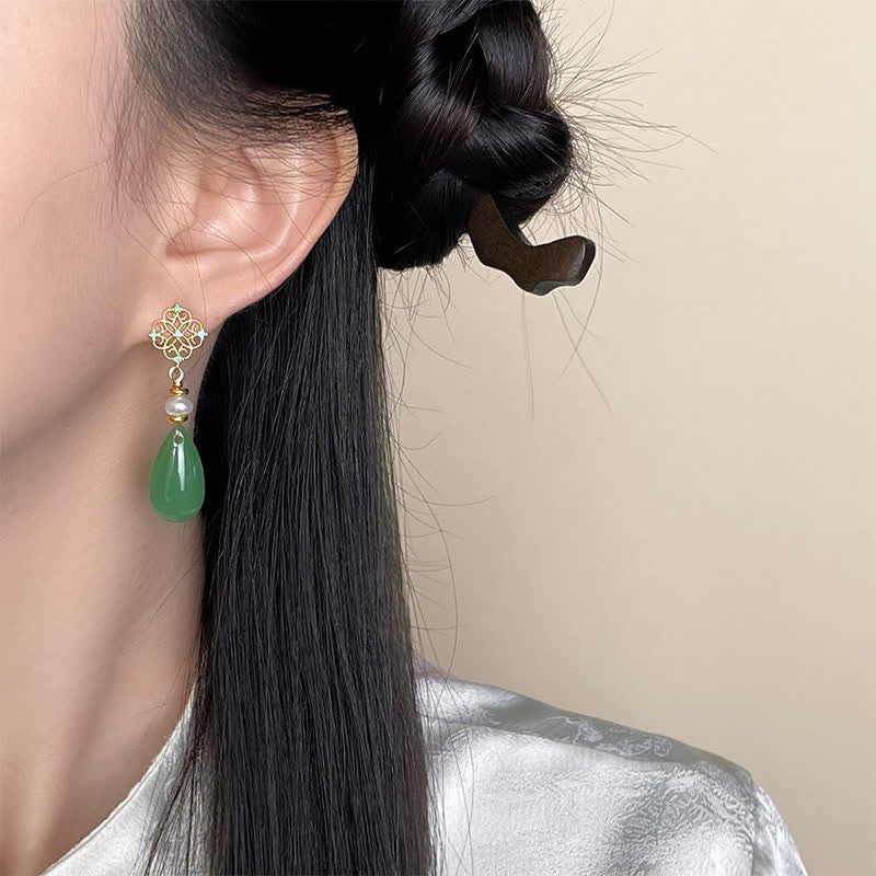 Nimara Ritual Pearl Liuli Purity Teardrop Healing Earrings