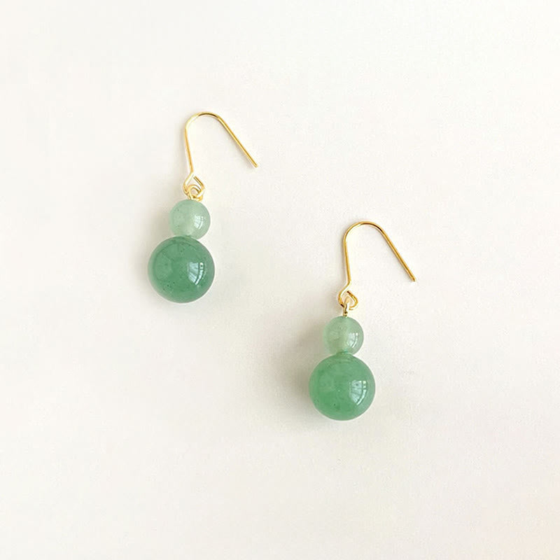 Nimara Ritual Green Aventurine Luck Drop Earrings