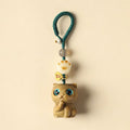 Soothing and Positive Green Sandalwood Cat Hand-Woven Keychains