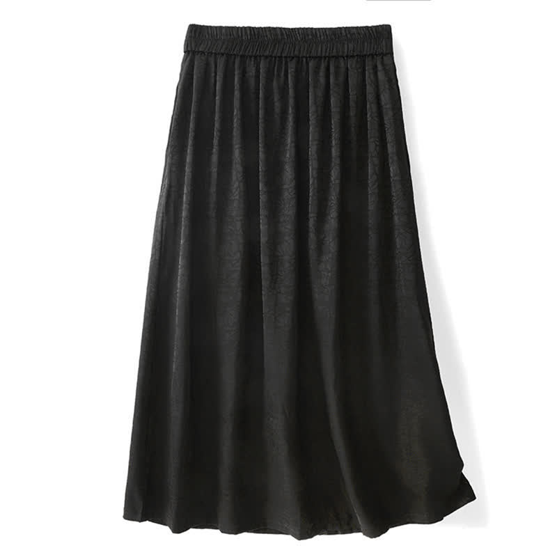 Nimara Ritual Spring Summer Boho Drawstring Black Abstract Lines Women's Skirts