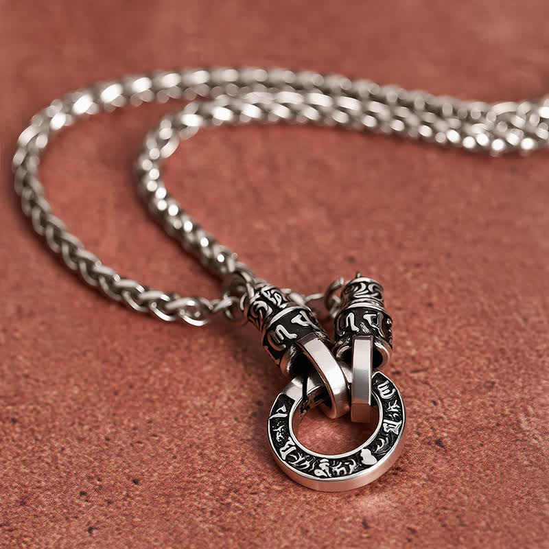 Grounding and Purity Copper Om Mani Padme Hum Chain Necklace